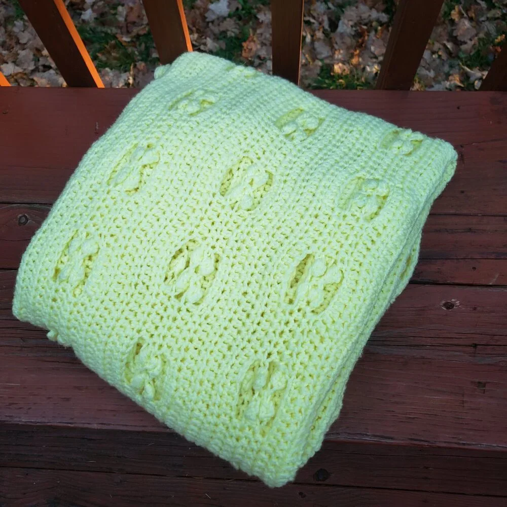Yellow- Handmade Throw/Lap Blanket